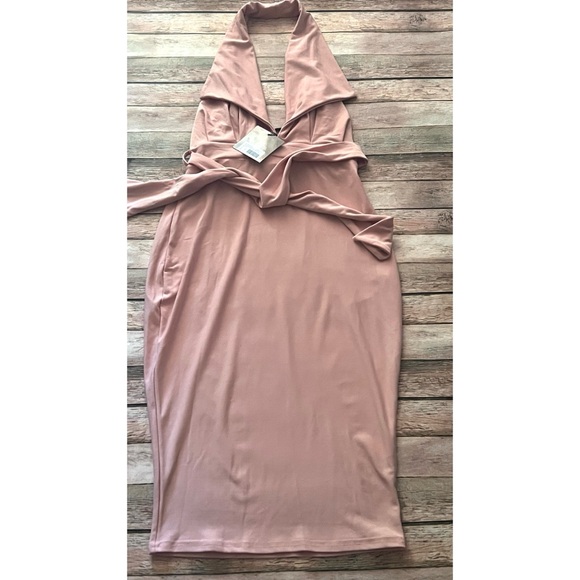 Carli Babel x MISSGUIDED Blazer Style Midi Dress Sz 6 Blush - Picture 7 of 7